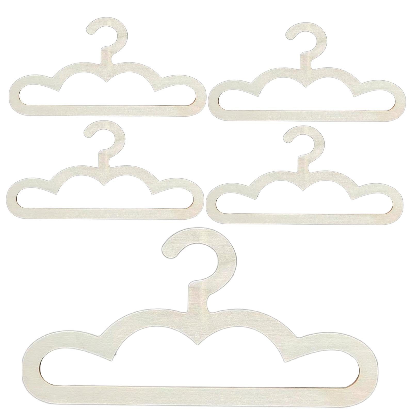 漫画の用ハンガー、用のかわいいハンガー,木製の用漫画衣類ハンガー 5 個 | 家庭用収納保育園服バルコニーハンガージャンパー、ドレス用