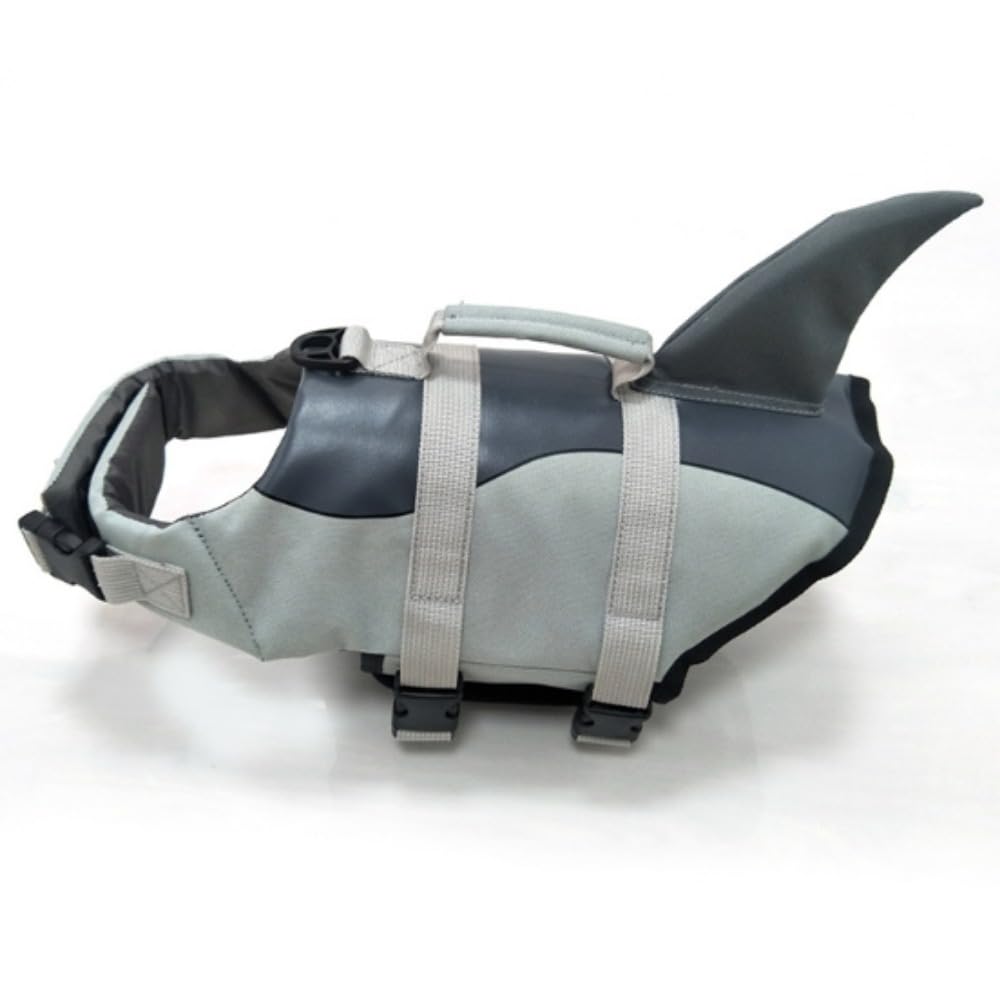 サメマーメイド水着ペットライフジャケット犬用水泳服犬用夏服水着 (ピンク,S)