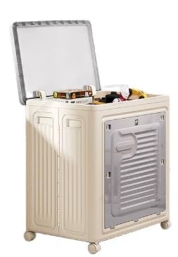 大容量で日常使いに最適な衣類収納ボックス、プーリー付きフリップカバー、衣類収納用折りたたみボック..