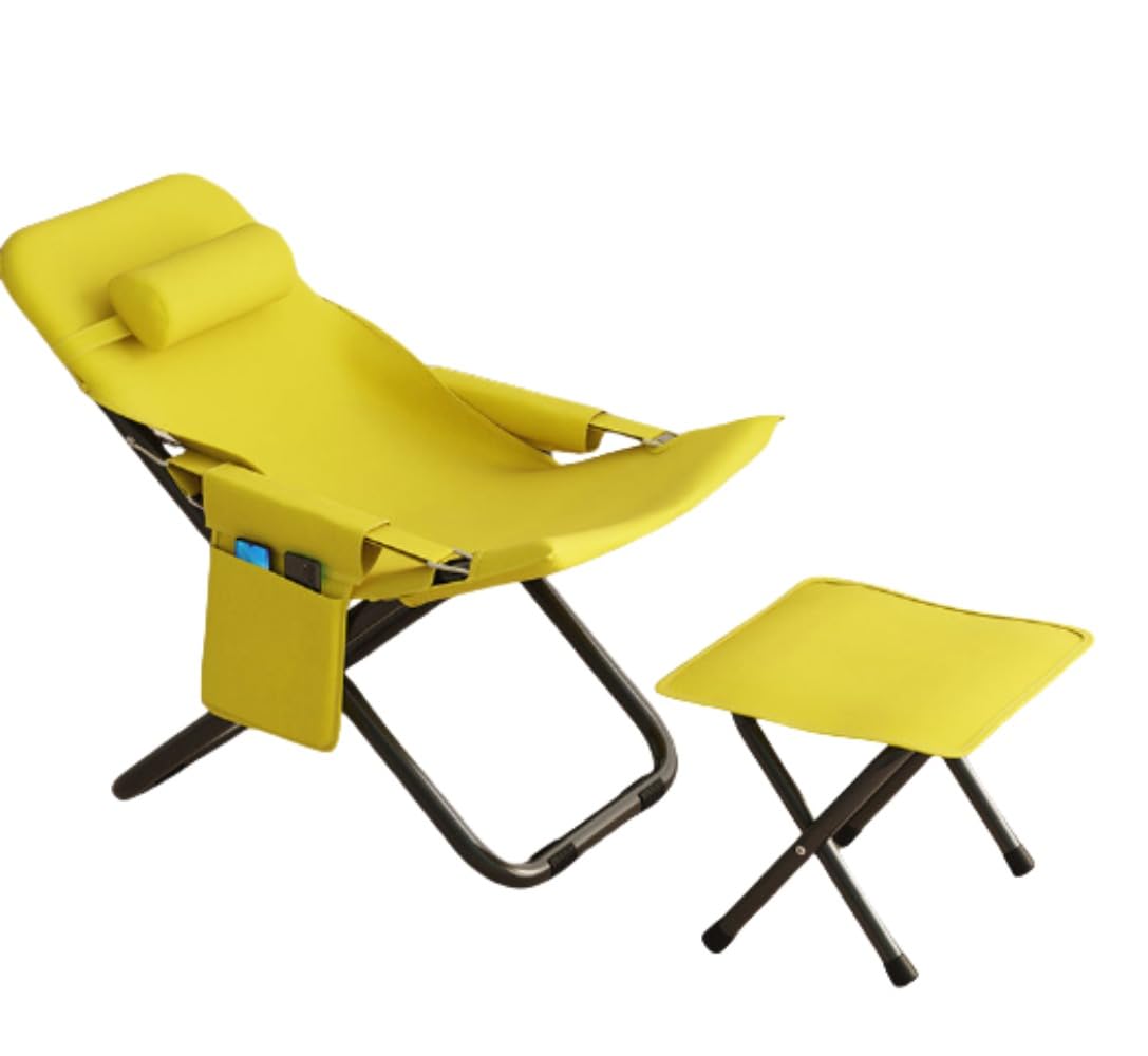 ランチ休憩用リクライニングチェア、家庭用折りたたみ椅子、夏のレジャー用、シンプルな背もたれ付き椅子、小型ポータブルレイジーチェア、バルコニー用お昼寝用ベッド (ブルー,3段変速)