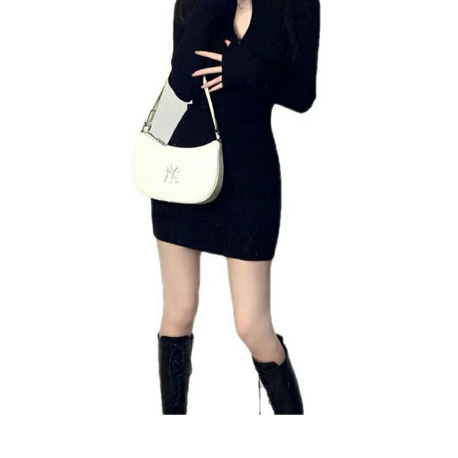 2023新 冬のワンピース セクシーで高級感のあるボトムインナー ニットワンピース 秋冬 ロングワンピース レディース 韓国