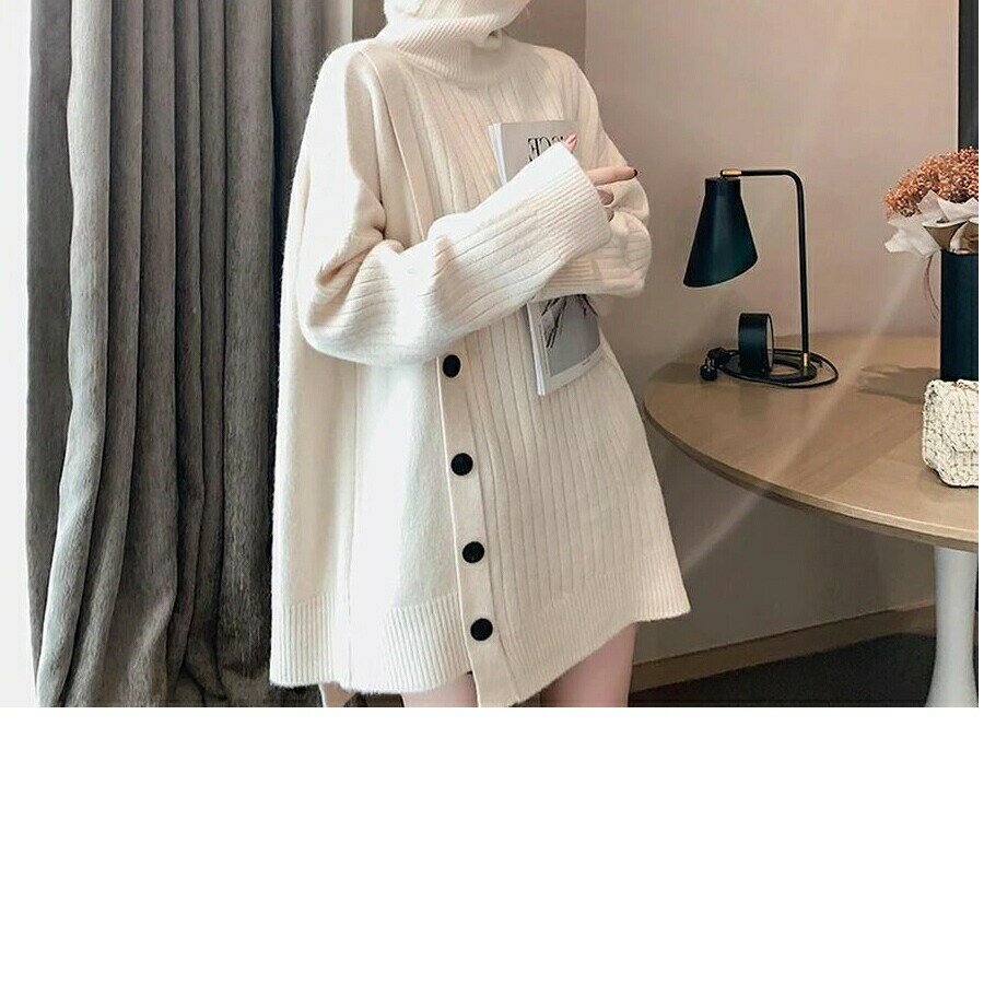 【本日限定】 タートルネック 韓国ファッション ニット セーター ベーシックニット トップス ハイネック ニットレディース ゆったりスウェット 着痩せ インナー 長袖