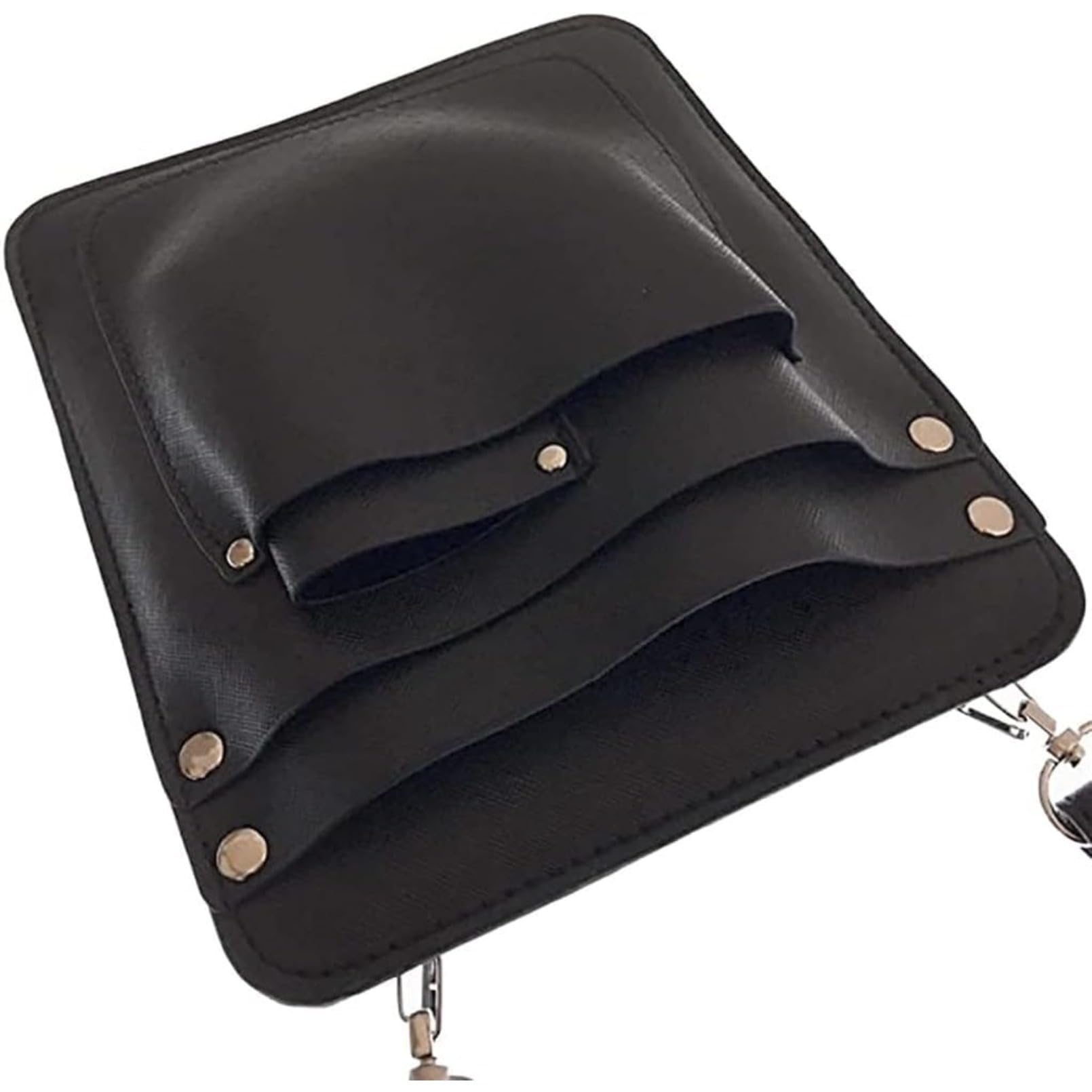 シザーケース 美容師 フローリストケース ガーデニング ポーチ はさみバッグ ツールバッグ ショルダーバッグ PUレザーハサミケース 庭師のツールバッグはさみの貯蔵花の袋の花の取り決めポケットの花の配置ツールトレーニングツール花屋用品 (ブラック)