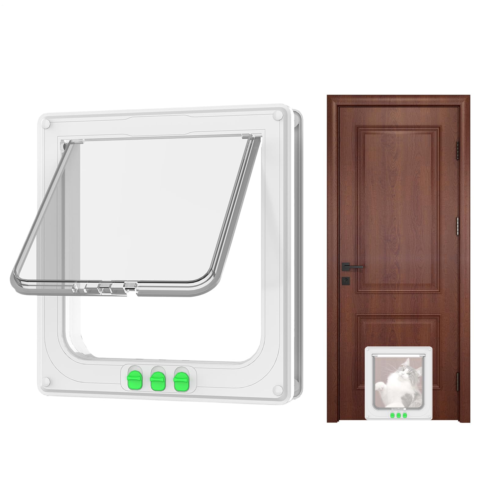 ペットドア | アクリル 大型犬用 ドッグドア,二重クリア 透明ゲート スムーズ開閉機能 屋内屋外 家 窓..