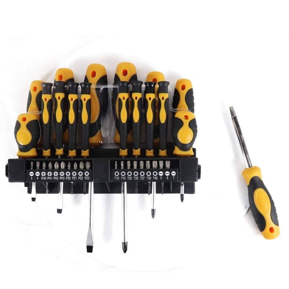 37pcドライバーセットクロームバナジウム鋼スクリュードライバー電気機器修理ポータブルツールキット ..