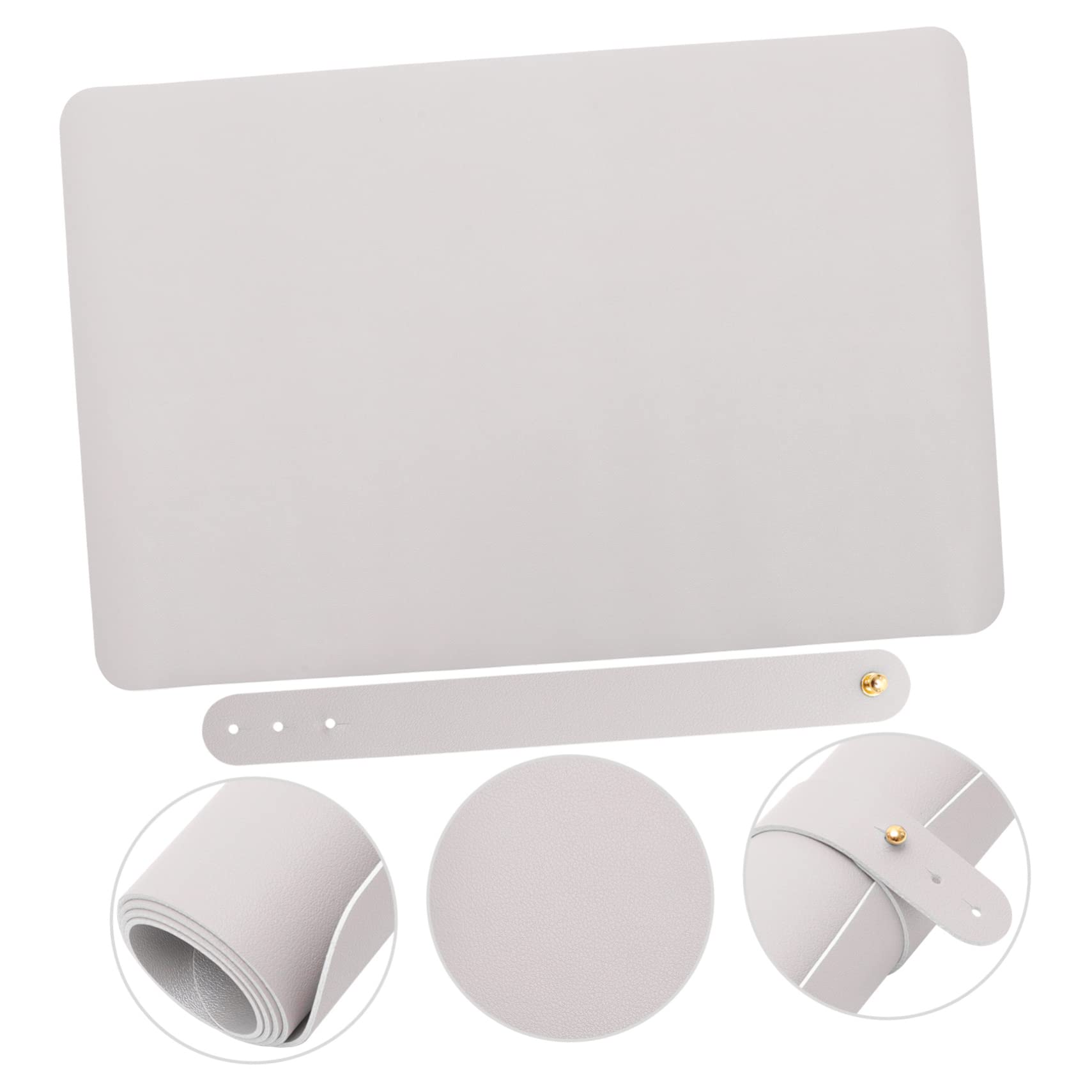 レザー製デスクマット コンピューターマウスパッド 滑らかな表面 便利な掃除対応 ブラック おしゃれな..