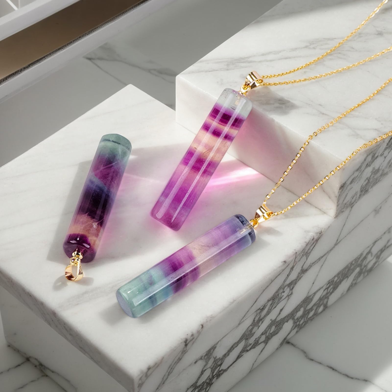 クリスタルネックレスチェーン - クリスタルストーンジュエリーペンダント - カジュアルやフォーマルな..