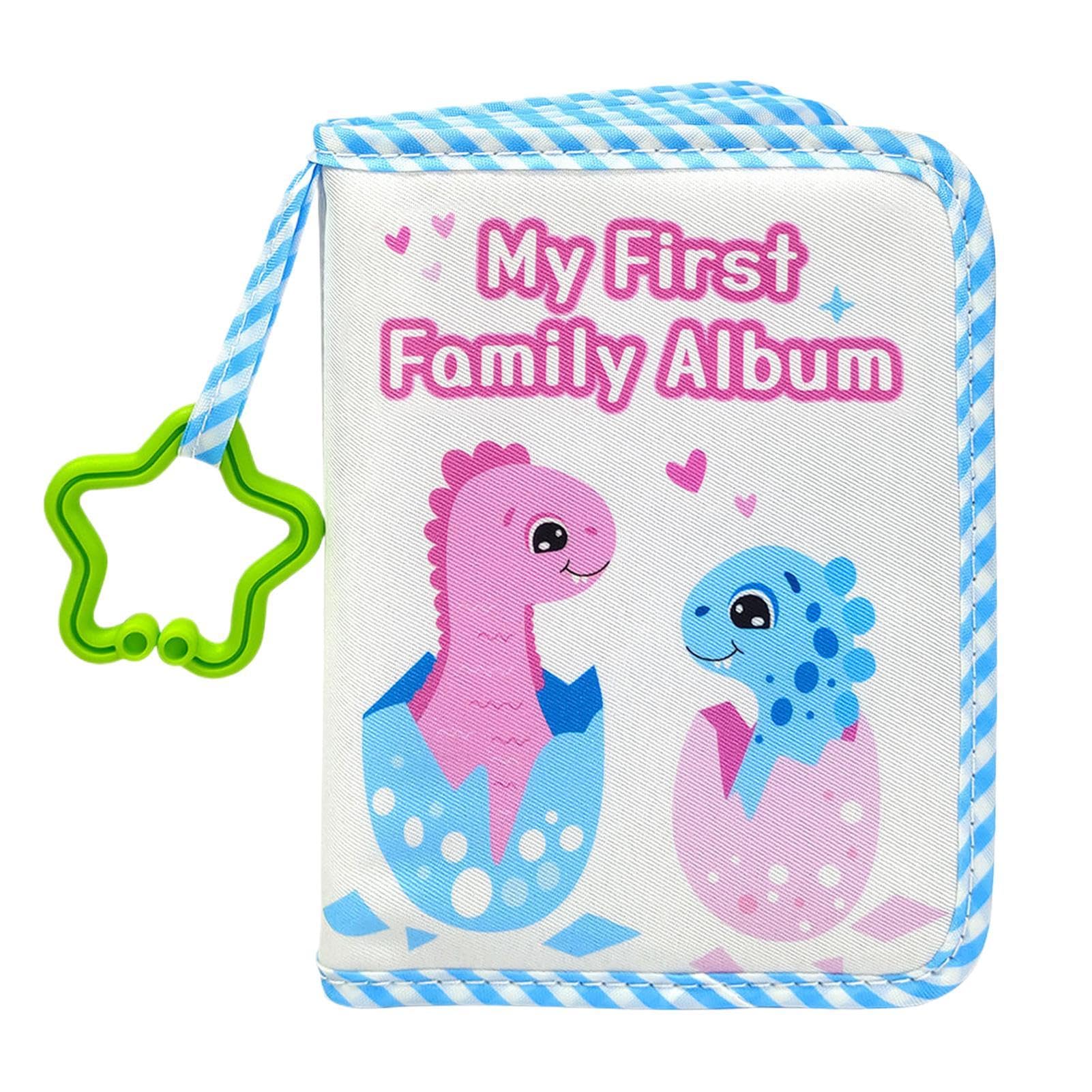 赤ちゃんフォトブック、赤ちゃん絵本 | ベビーアルバムアニマル柄ソフトフォトクロスブック スターフッ..