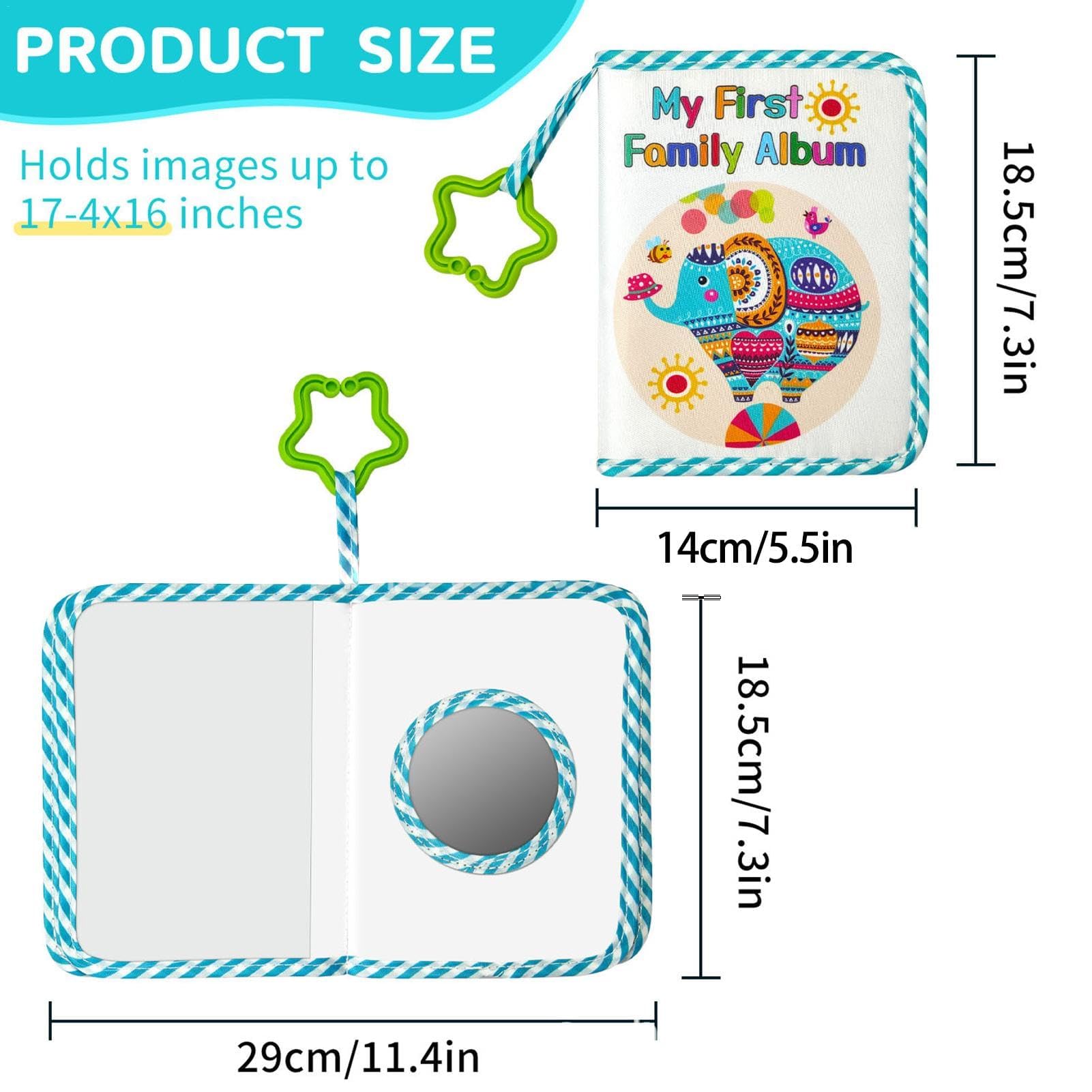 ベビーアルバムフォトブック,ベビー用フォトアルバム - ビスタプリントアニマル柄ソフトフォトクロスブ..