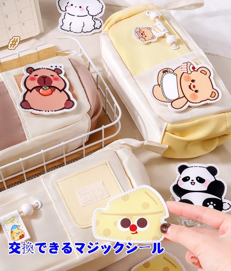 ペンケース おしゃれ ペンポーチ 大容量 9つ仕切り ペン入れポーチ ペン入れケース かわいいマジックシ..