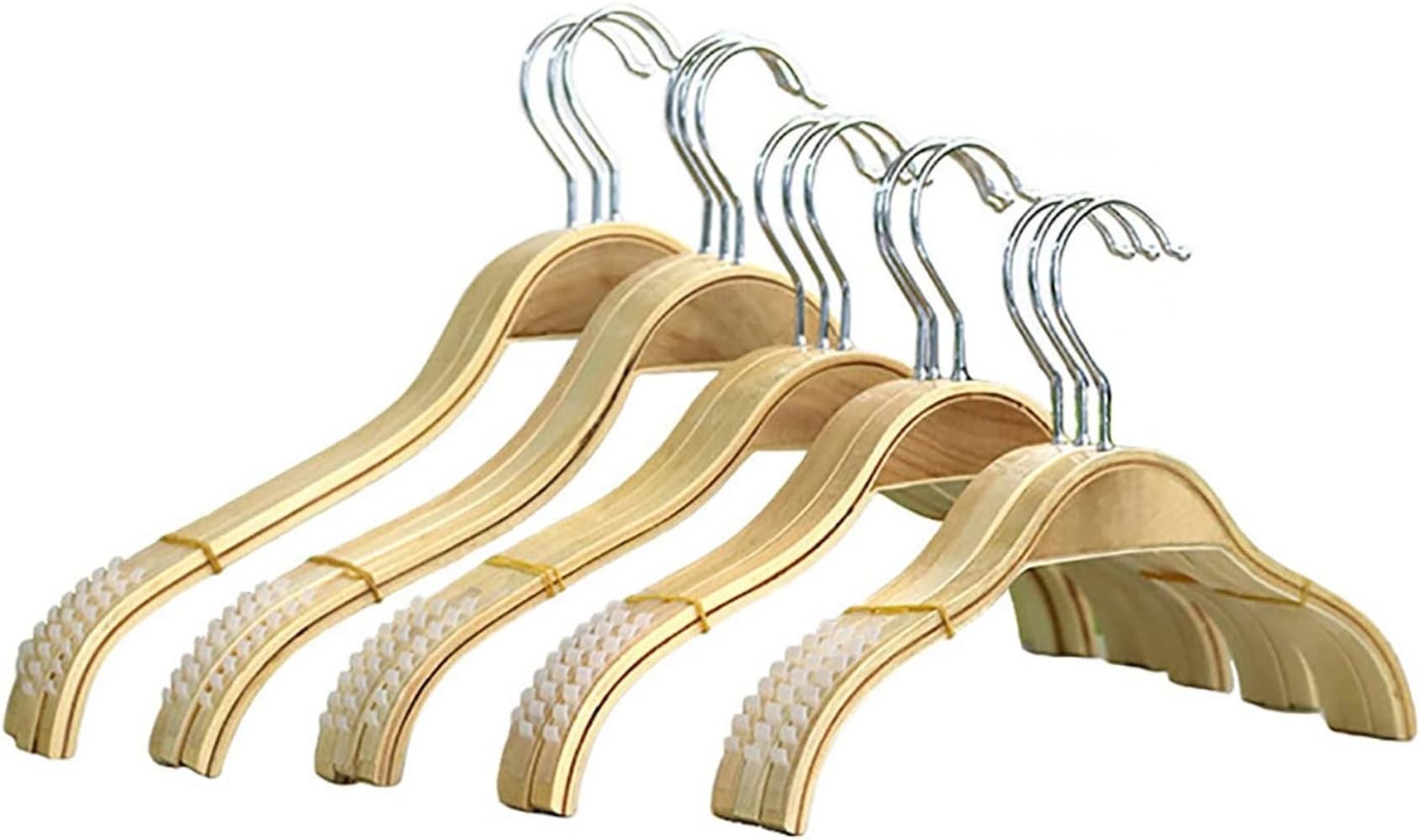 ベビーハンガー 10本組 子供用ハンガー木製ハンガー 人体ハンガー 滑らないハンガー クローゼットハンガー 多機能 衣類変形にくい 耐荷重 おしゃれ (26cm)