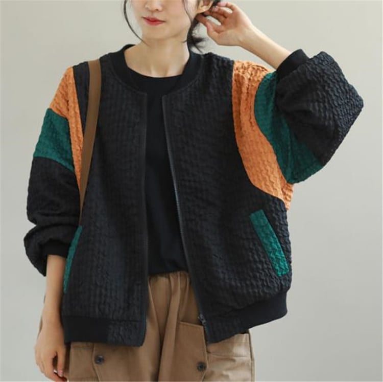 通勤する レトロ 2021秋冬 スタンドカラー コート デザインセンス カジュアル スタジャン