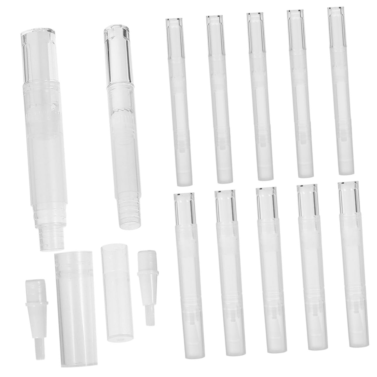 12個 透明デザイン 高耐久 指甲油空瓶 軽量コンパクト ネイルオイルペン キューティクルオイル用 携帯..
