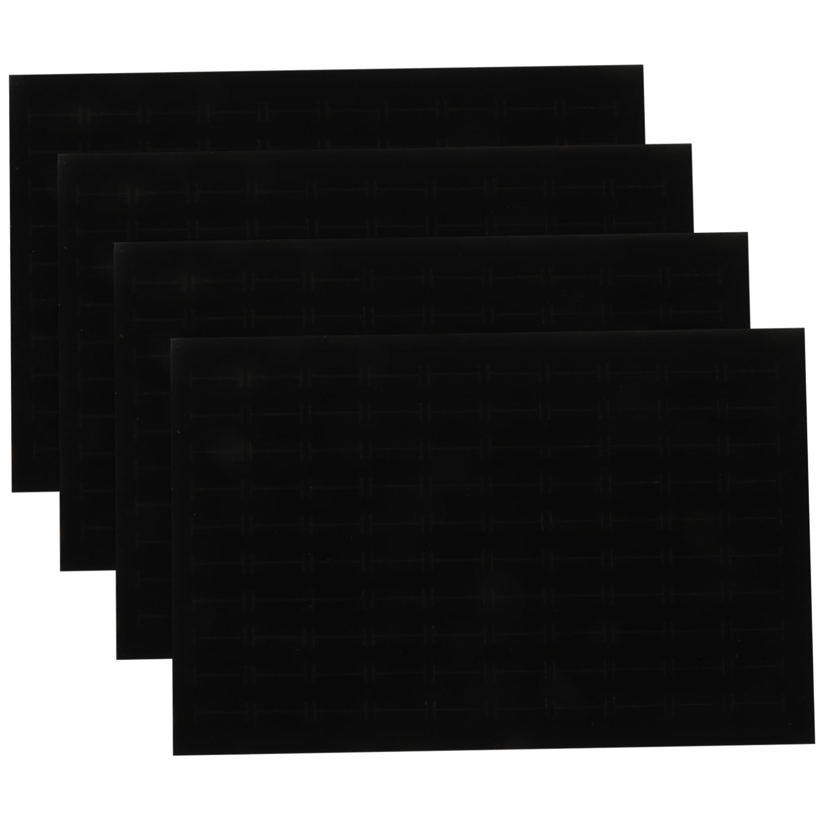 イヤリングホルダースポンジマット 4個 ジュエリーオーガナイザーボックスマット フォームインサート ジュエリーホルダーインサートスポンジパッド用