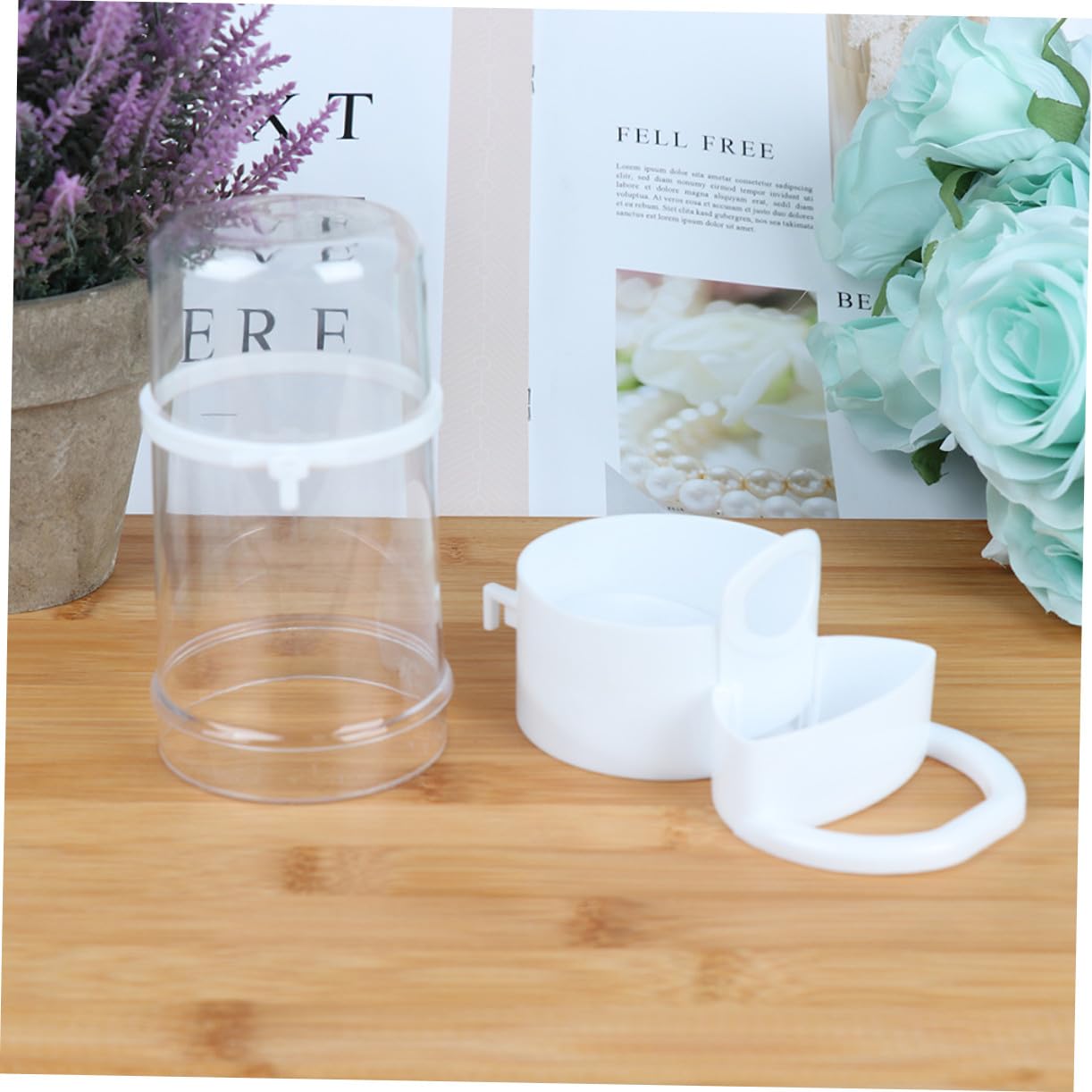 2個 自動給餌器 大容量 プラスチック製 便利設計 ハムスター用 鳥 リス ハリネズミ対応 ケージ取付可能 餌量調節可能 ランダムカラー(3)