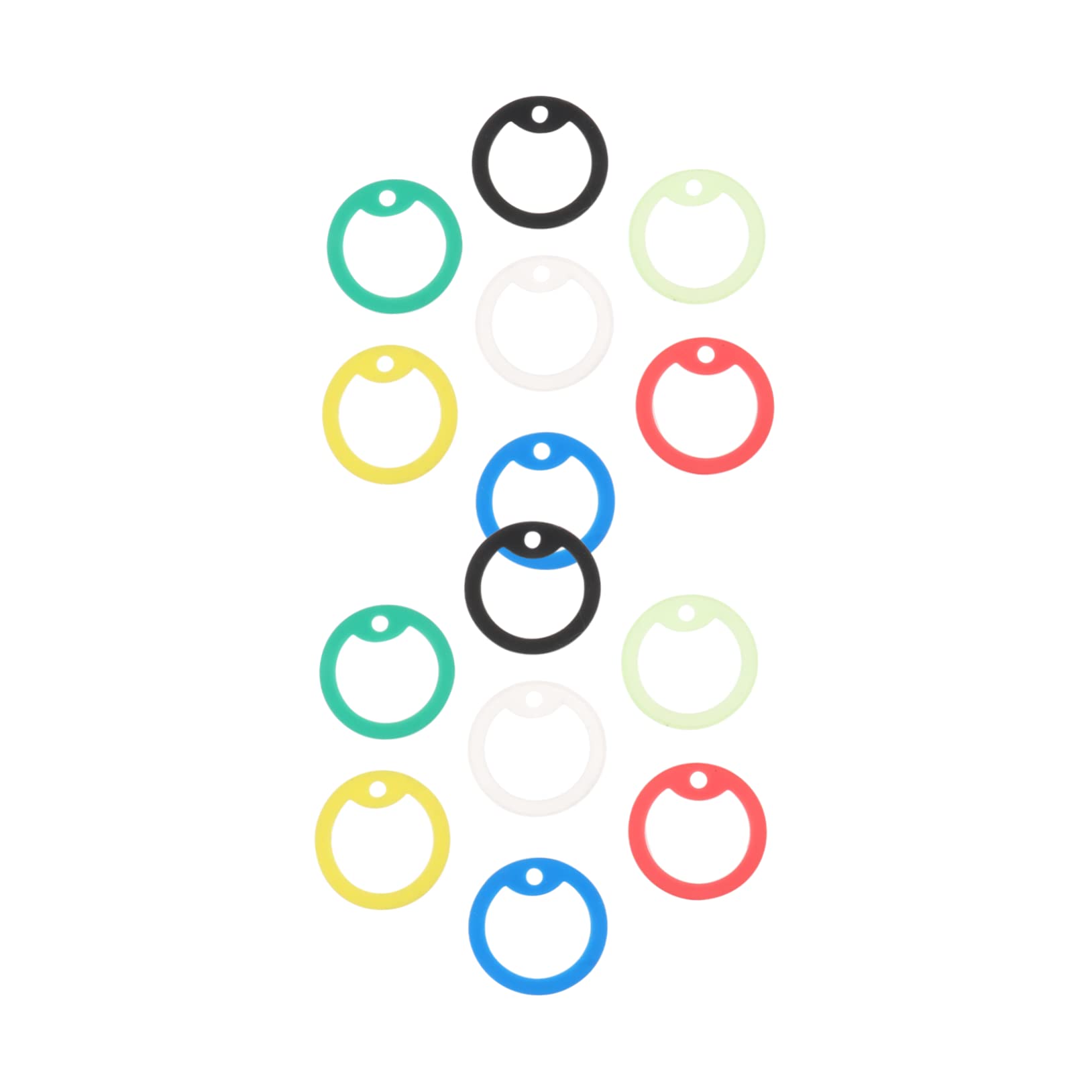 14個 シリコンサイレンサー 小型犬の吠える首輪 犬の首輪タグ用リング ッカー 中型犬用首輪 空欄 ドッ..