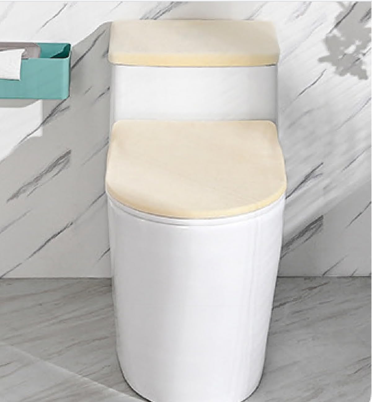 トイレタンク蓋カバーとトイレ蓋カバー、バスルームトイレ蓋シートカバーセット、トイレプロテクターカ..