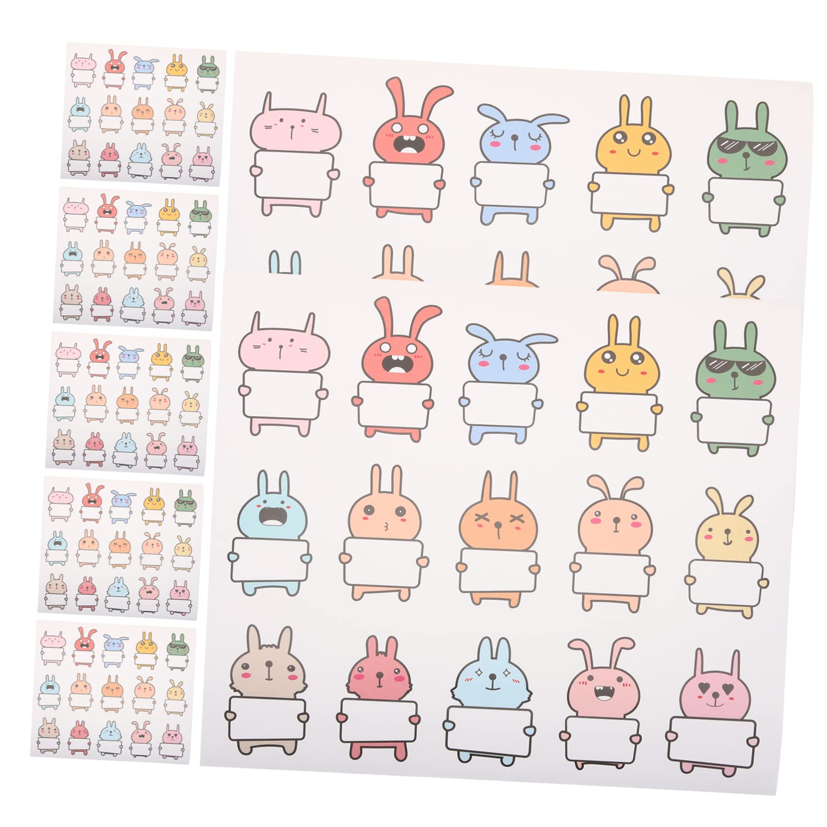 10シーツ枚防水可愛い動物姓名タグ 子供用ネームステッカー 保育園 学校用名札 ラベルシール ボトル お..