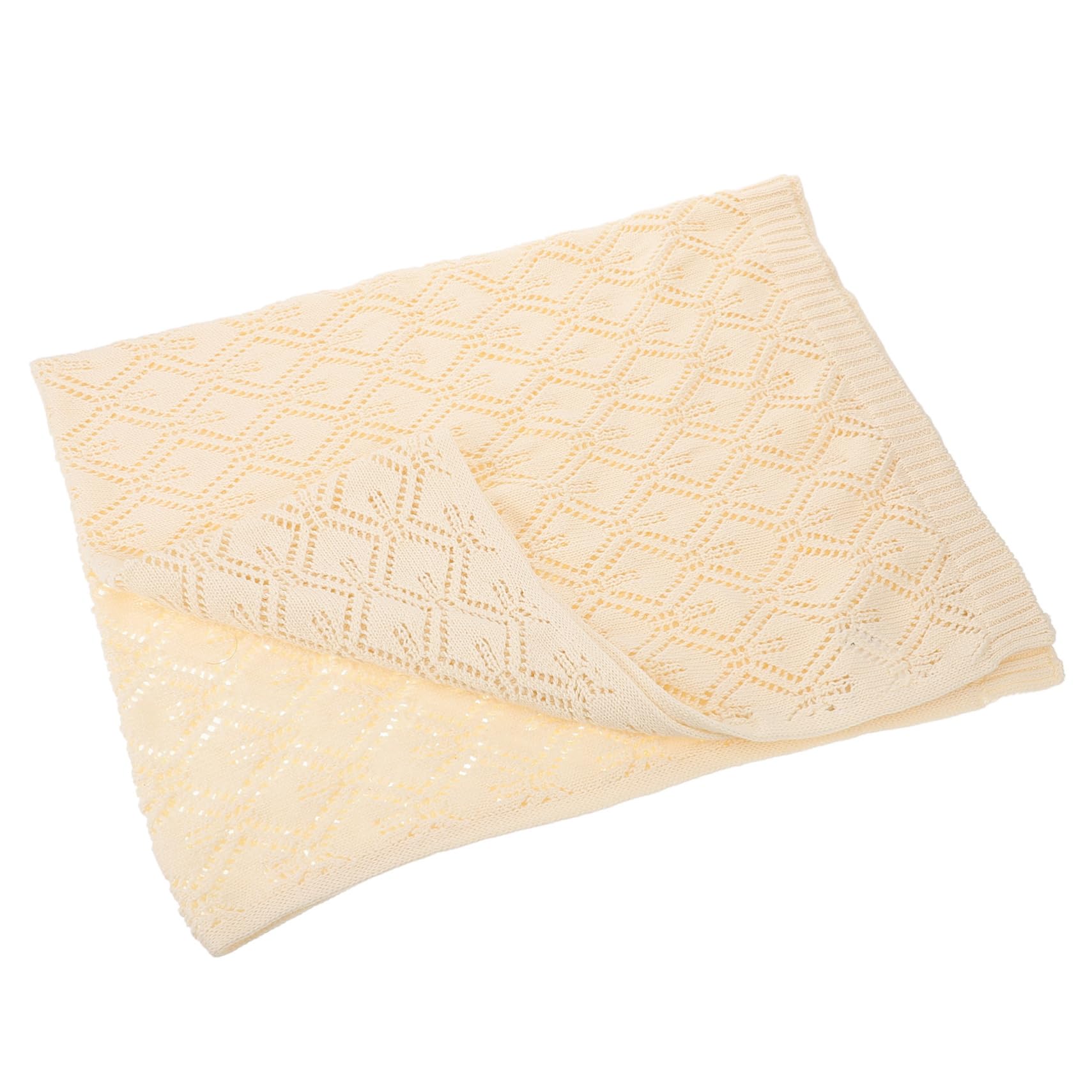 ソリッドカラーのニットスローブランケット 保育園おくるみ ベビーベッド用ブランケット 女の子のためのベビー毛布 おくるみを受け取る ベビーグッズ ベビーブランケット 幼児用毛布 糸