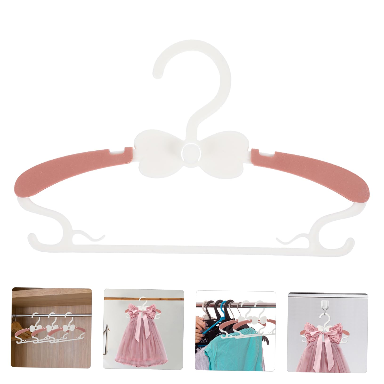 10個伸縮式子供用ハンガー 滑り止め機能付き 多機能衣掛け 収納に