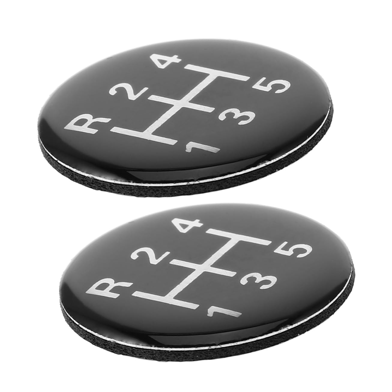 2個速マニュアルギアシフトノブ用耐久性接着剤ステッカー 車用トラック対応交換用ギアレバーパッチ 内..