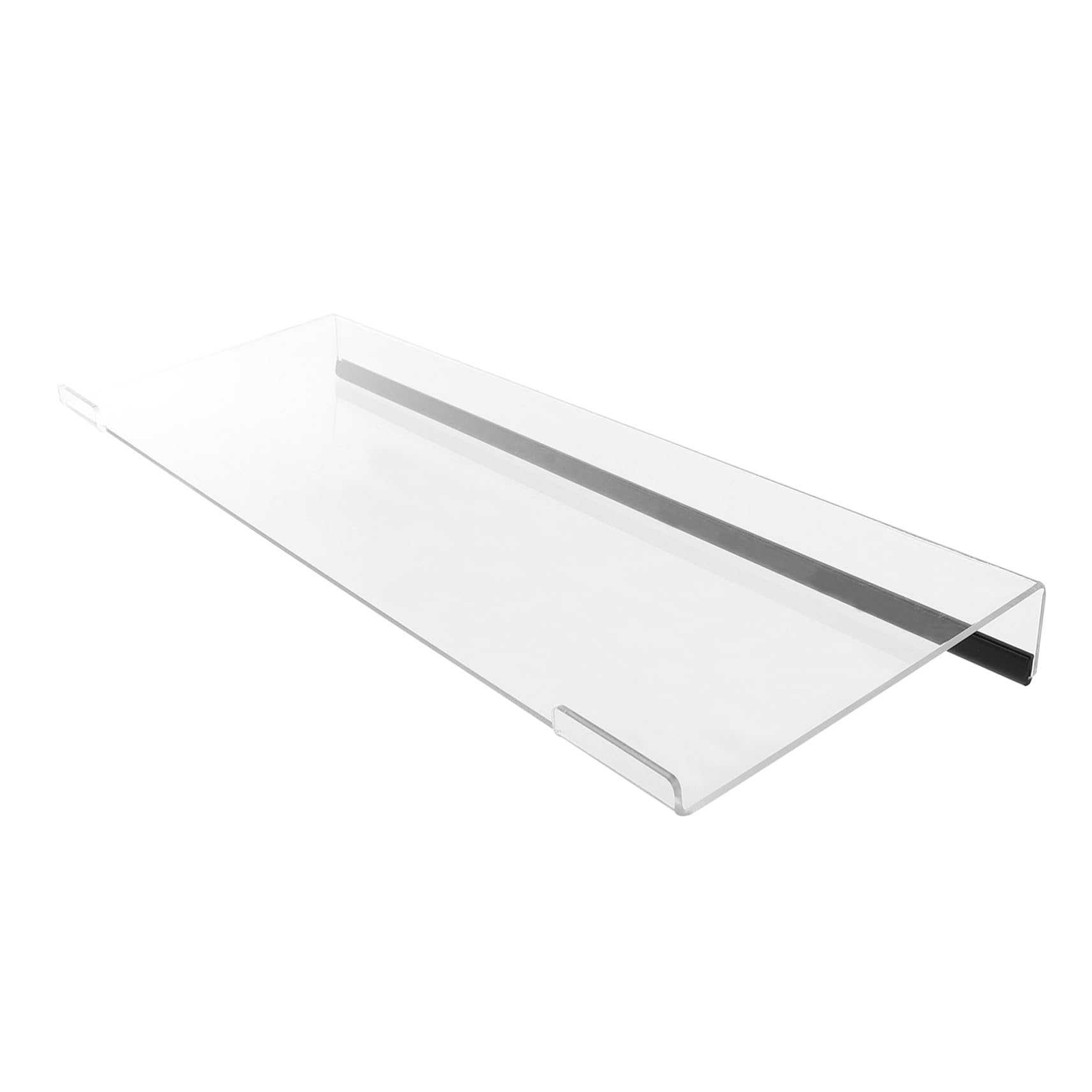 透明アクリル製傾斜キーボードホルダー 滑り止め付き デスク下対応 多機能キーボードトレイ 人間工学設..