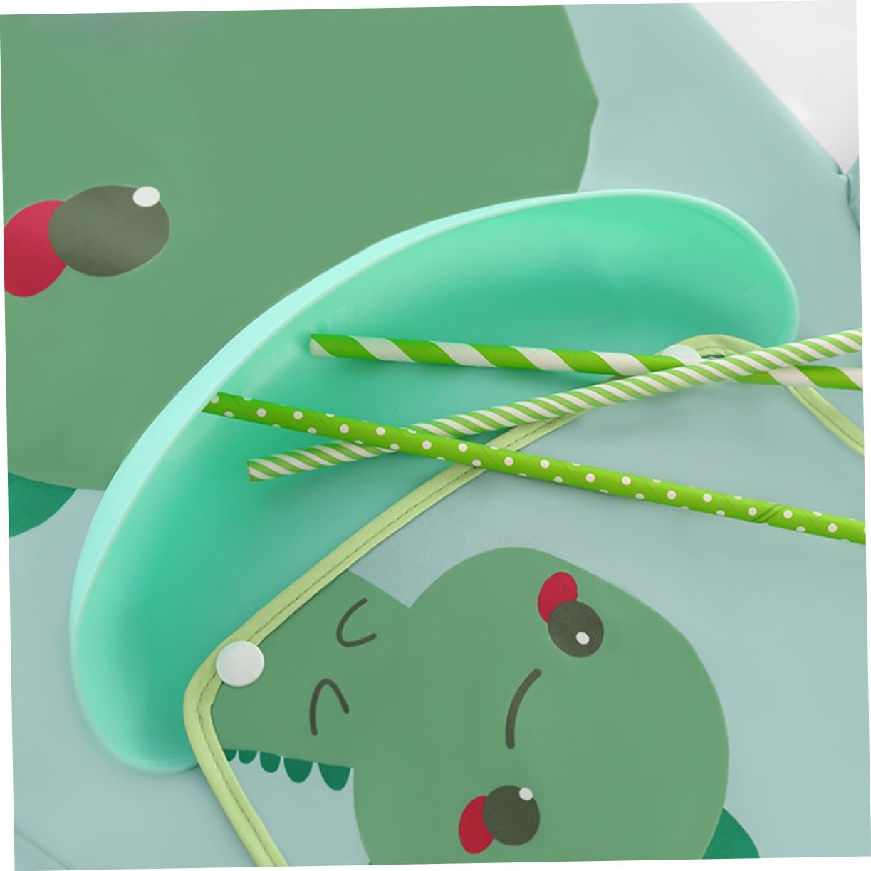 防水 用食事スモック お食事エプロン かわいいカートゥーン柄 可能バックストラップ 袖口入り ベビー離乳食用汚れ防止エプロン