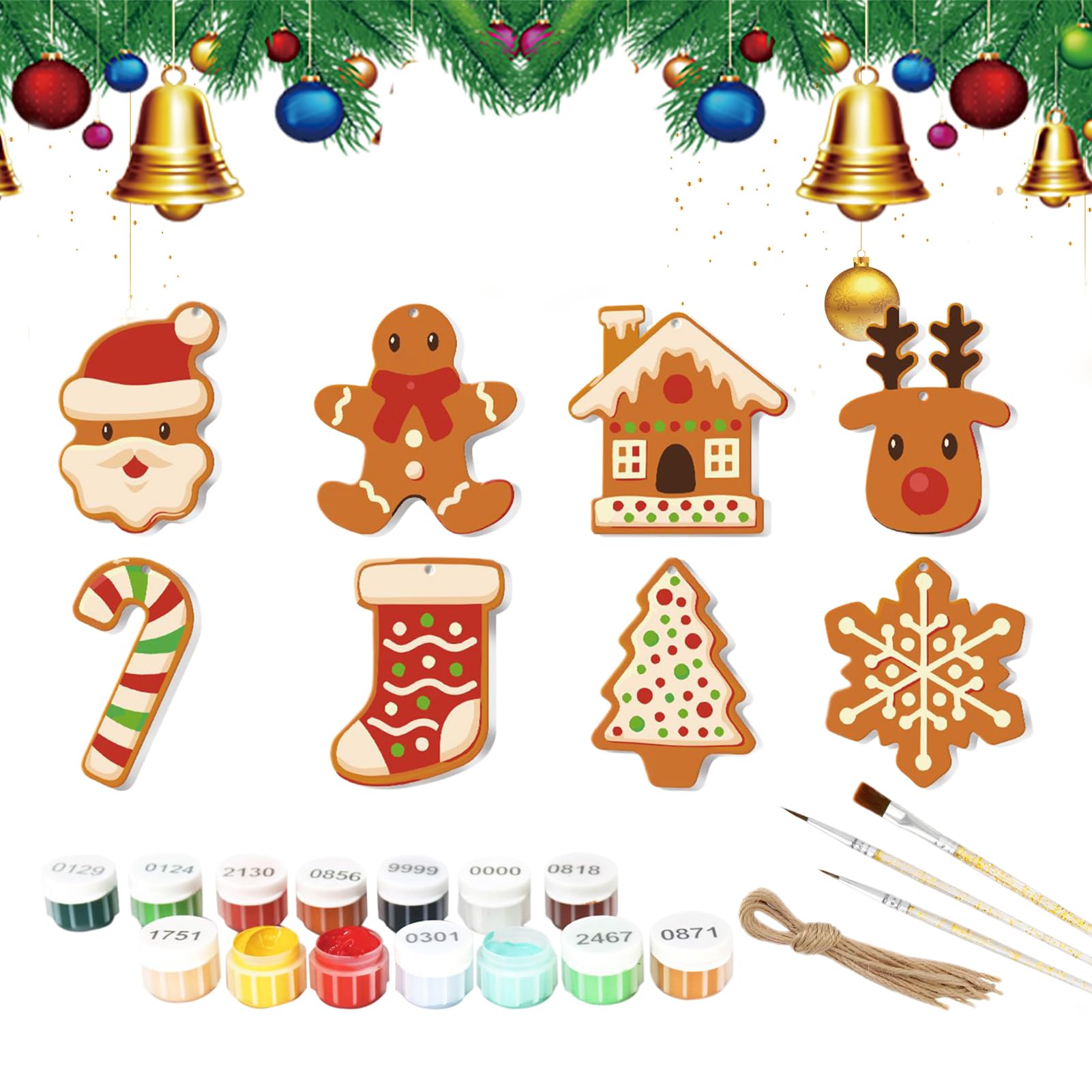 クリスマス オーナメント 塗り絵 キット - 手作りクリスマスオーナメント,アパート 寮 学校 オフィス ..