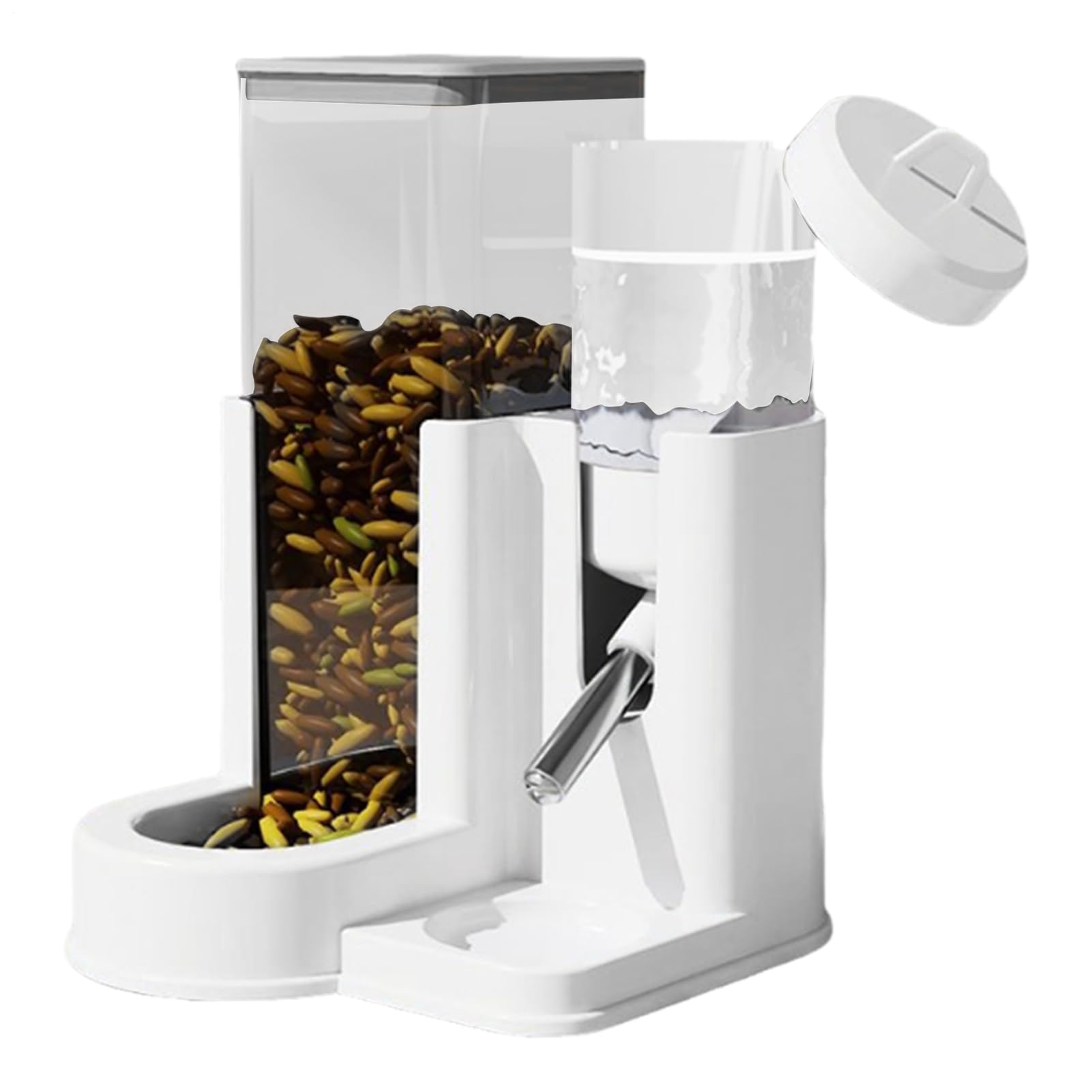 ハムスター自動給餌器,家庭用ウサギ餌ボウル | 給水器 給餌器 小動物用 チンチラ ジャービル ペット用..