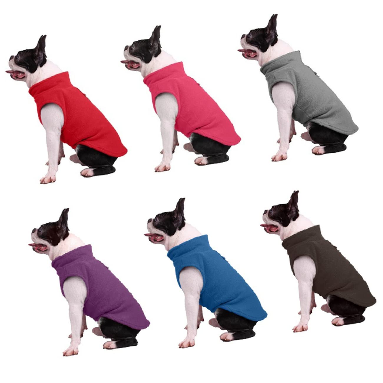 3個 パラメディアノス ペットハーネス 反射ベスト 紫色 フリース素材 犬用 衣類 秋冬用(3)