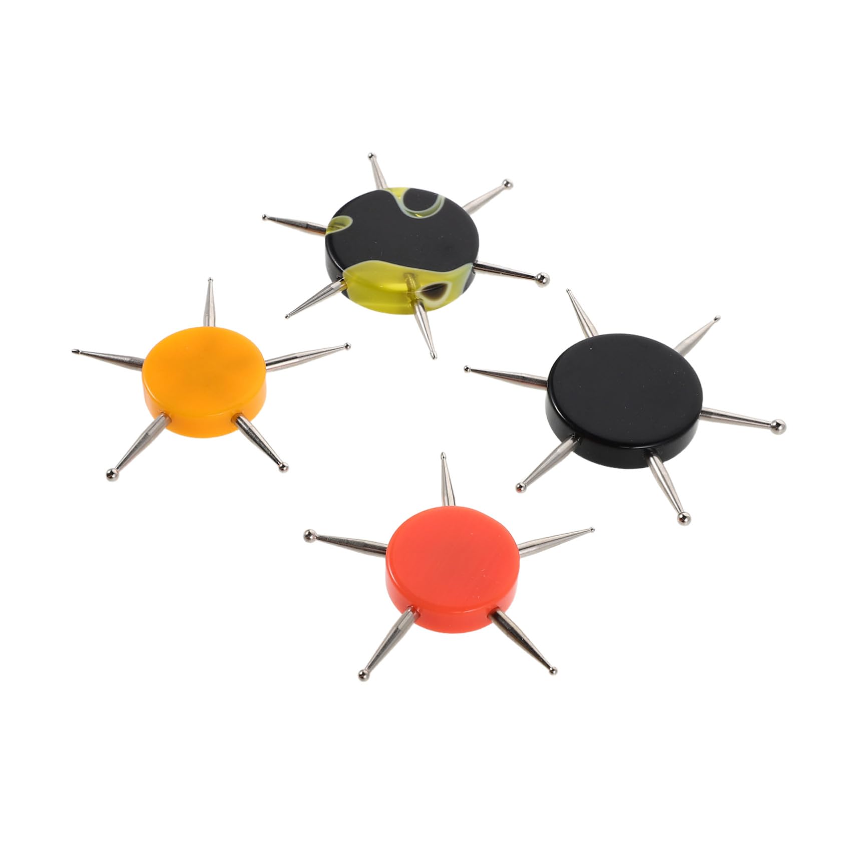 4個美甲多機能ツール 精密ドット描画 エンボス加工用ネイルアートペン 鮮やかなアクリルハンドル ネイ..