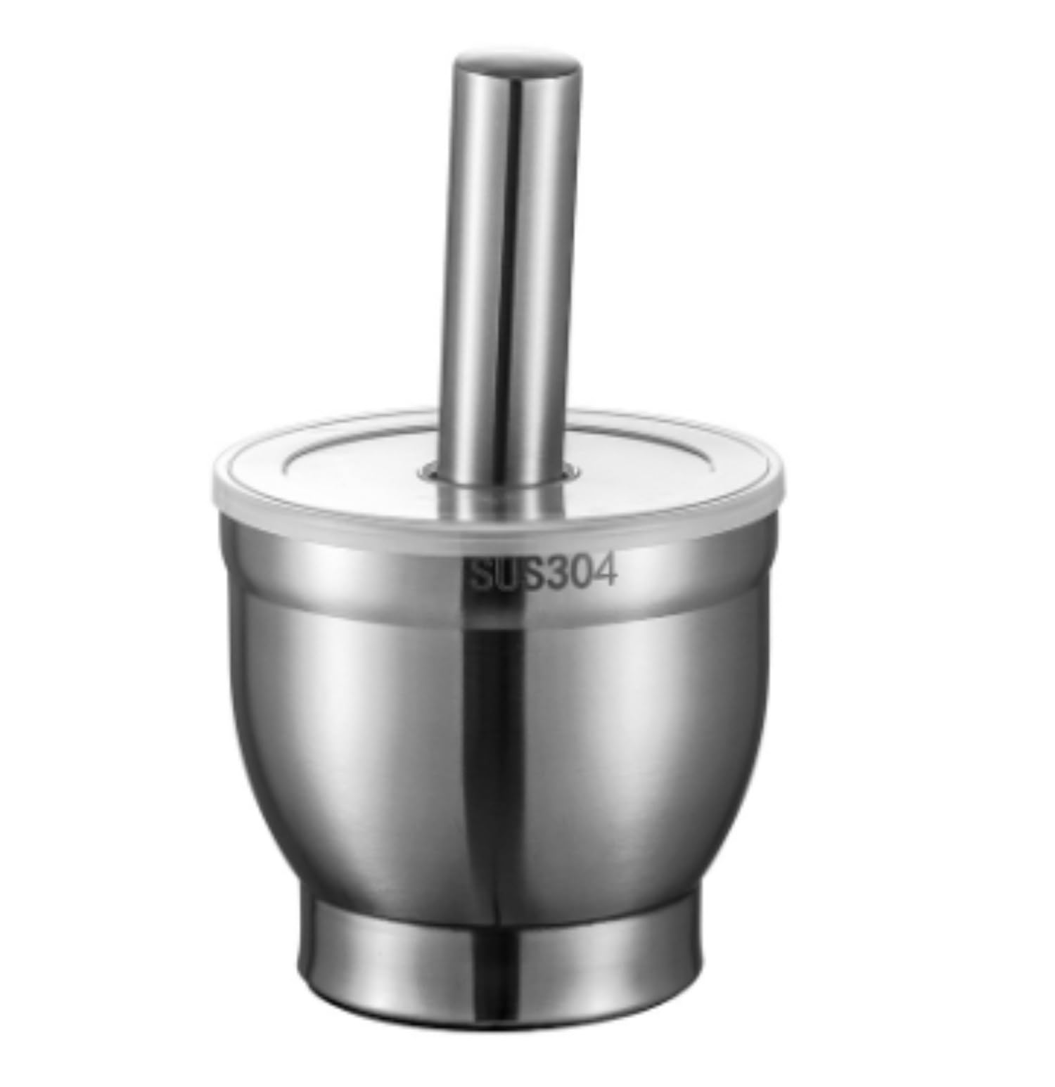 304 ステンレス製のマッシャー、キッチンで使用する手動式のニンニクつぶし器、家庭用の石臼風のマッシ..