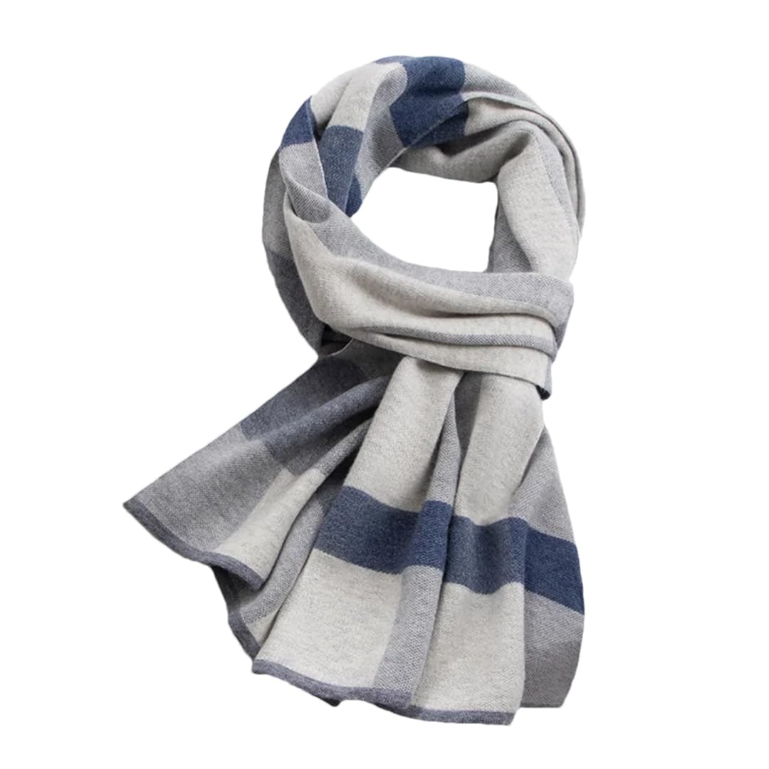 メンズ スカーフ 冬 ウール スカーフ ビジネス ストライプ スカーフ(Color 5)