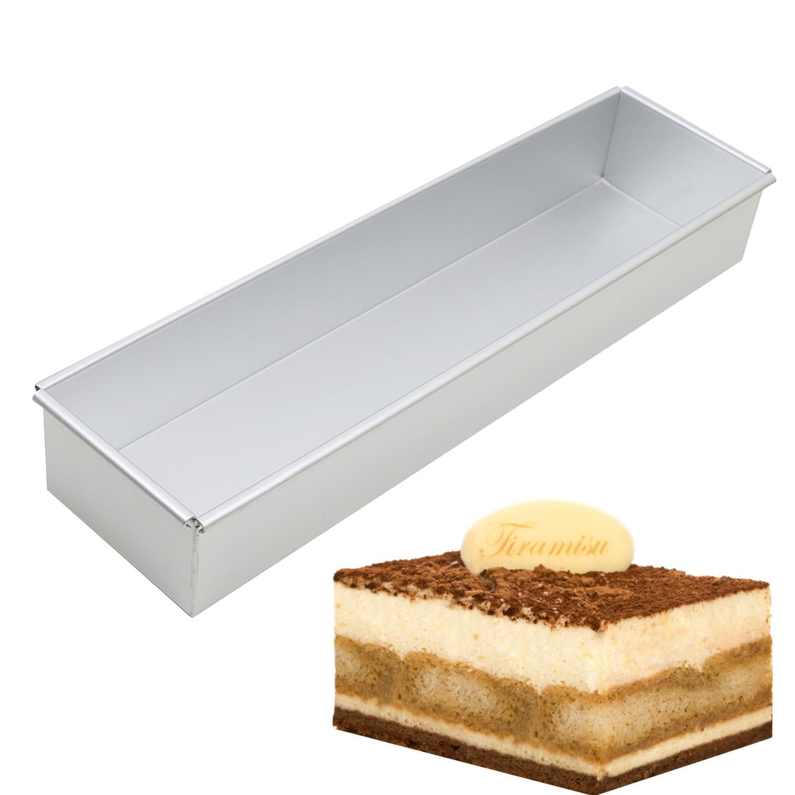 ティラミスケーキ型 - 15.74x3.93x2.36 ノンスティックグラタン皿ケーキモデルケーキ型アイスクリーム..