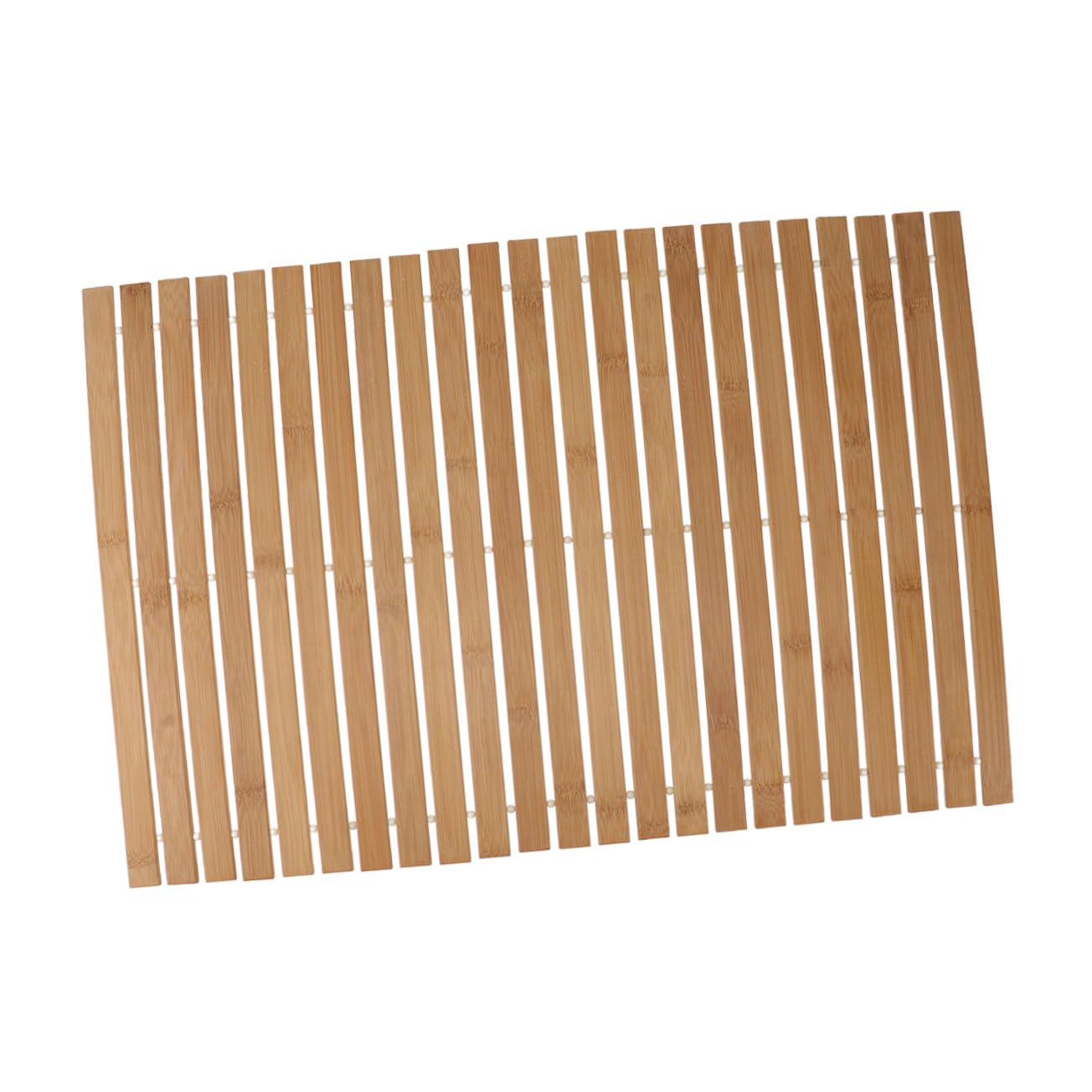 防滑竹マット 自然 抗滑フットパッド 玄関用ドアマット 屋内床敷物 快適触感 耐摩耗性 多用途部屋 寝室 オフィス対応(3)