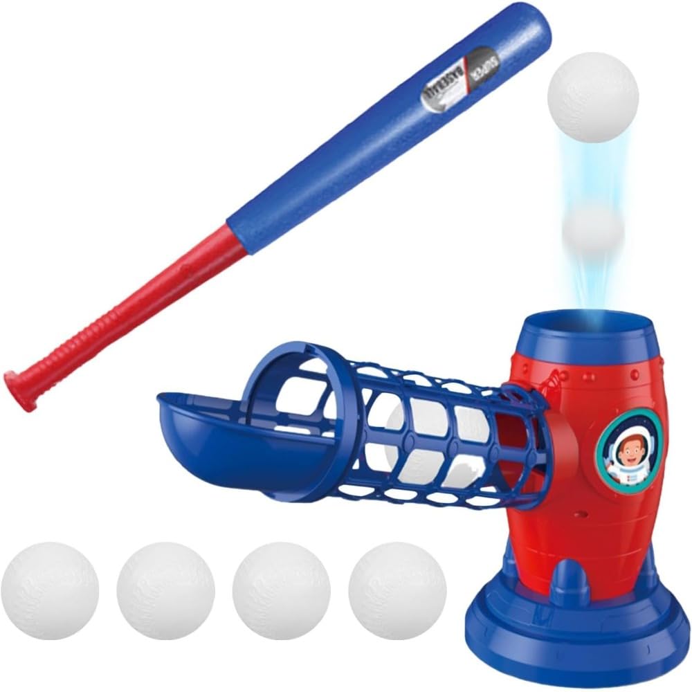 子供用野球セット、ピッチングマシン-ボール付き&;テニス&;ゲームおもちゃの対象年齢3～8歳