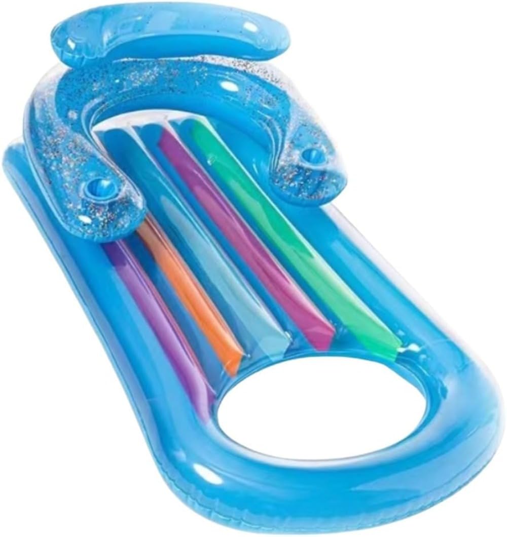 大人用インフレータブルおもちゃフローティング低浮上ベッド、ウォーター子供用サポートフレーム、アームレストと背もたれリクライニングチェア、折りたたみ式大人用ウォーターハンモックフローティングボート、ファミリーレジャープール [並行輸入品]