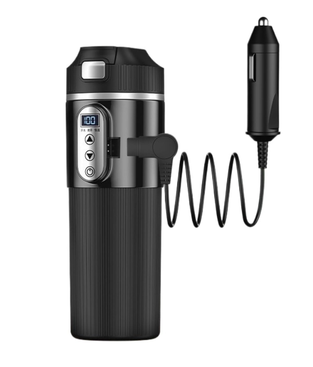 車用電気ポット 車用電気ケトル 12/24 車用ポット カーポット 電気ケトル 304ステンレス鋼 湯沸かし器 旅行暖房マグカップ 魔法瓶 温度表示 車中泊 自動車 トラック 湯沸かし器 お湯 お茶入れ カップラーメン入れ お茶とコーヒーに 乳児のミルク作りに 小型 携帯便利