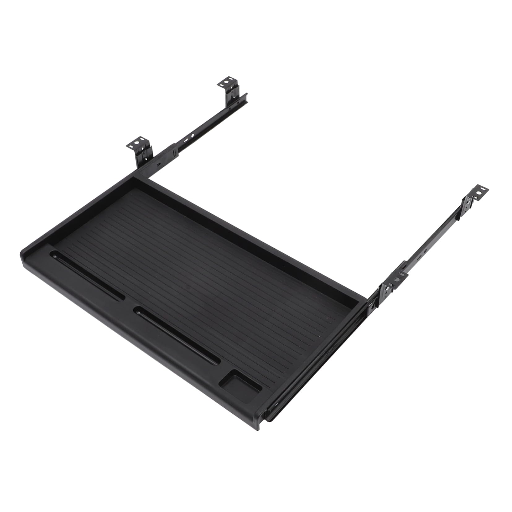 デスク下キーボードトレイ スライド式 滑りやすい引き出し型 人間工学設計 コンパクト 収納 ブラック 整