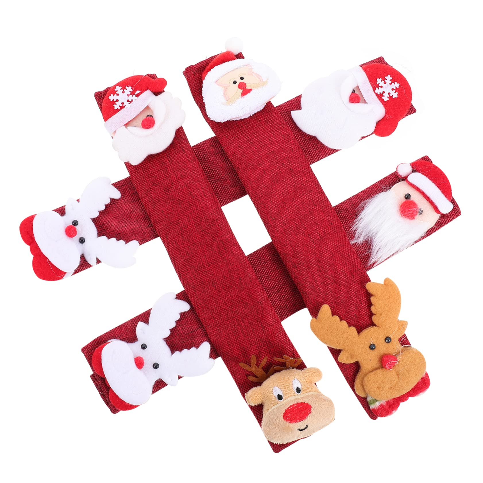 楽天キラリラ楽天市場店4個クリスマス ハンドルカバー 冷蔵庫 電子レンジ オーブン キッチン家電用 装飾カバー 洗濯可能 取り外し簡単