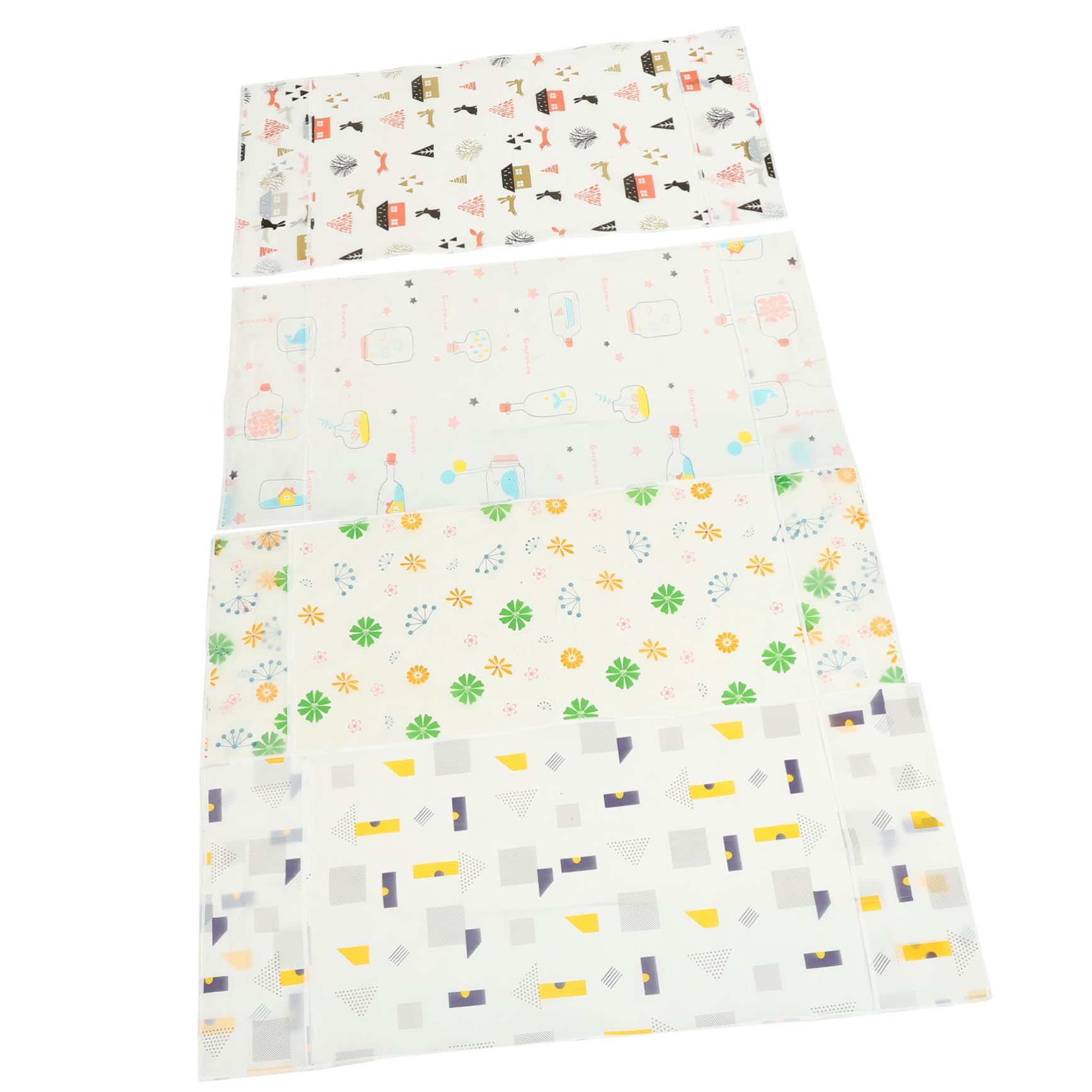 楽天キラリラ楽天市場店4個冷蔵庫カバー ポケット付き 家電トップカバー 耐裂性素材 収納付き キッチン整理 整理整頓