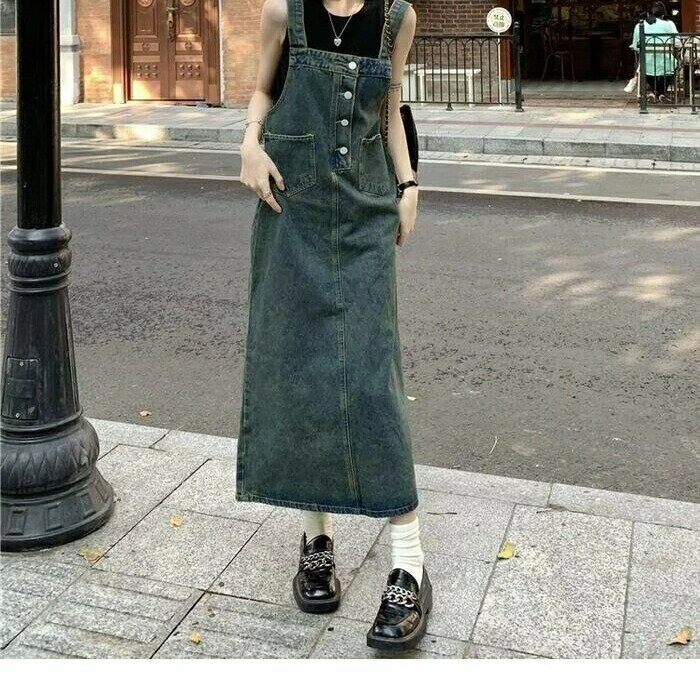 ワンピース ワンピ ドレス デニム ジャンパースカート サロペットスカート レディース きれいめ カジュ..