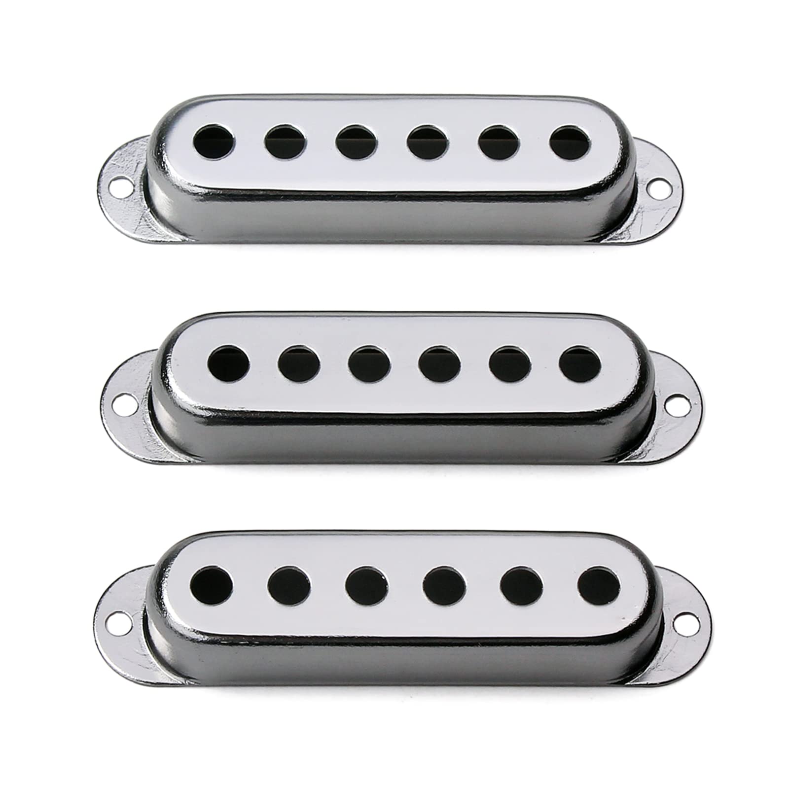 3pcs Electric Guitar Pickup Covers Open Brass Single Coil Pickup Covers 48mm/50mm/52mm Musical Instrument Accessories