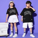 へそだし キュロット 夏 半袖 キッズダンス コットン tシャツ スカート 運動会 チアリーディング衣装 チアリーダー