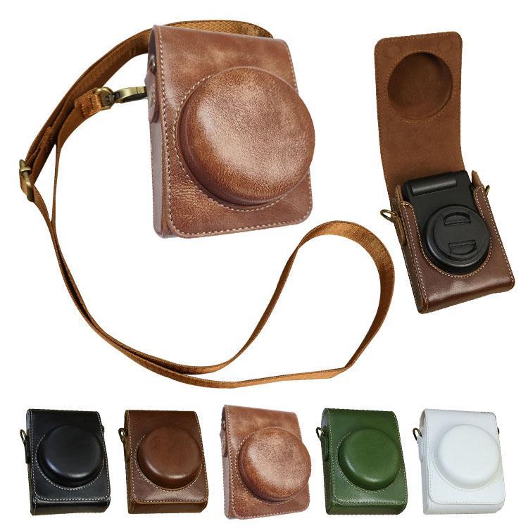 VLOGCAM ZV-1 II カメラケース ZV-1F ZV-1 PUレザー ショルダーストラップ 肩掛け ショルダーベルト付き カメラ収納 レザーケース レザーカバー シンプル 傷つき