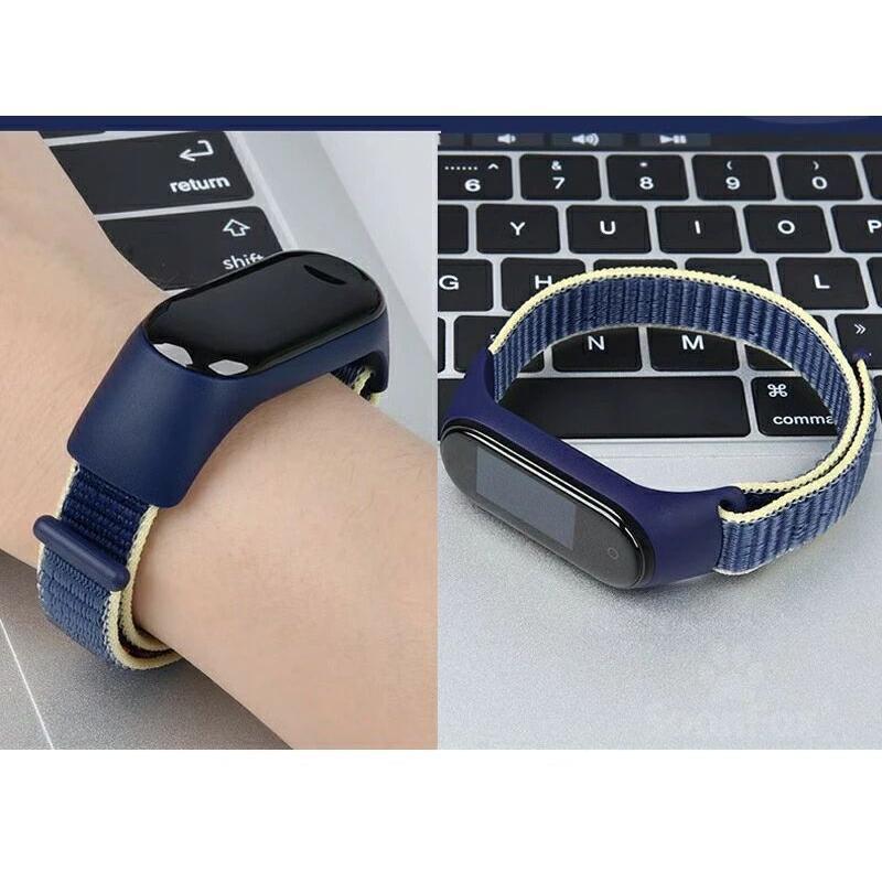 Xiaomi Miスマートバンド8 7 6 5 ウェアラブル端末 スマートウォッチ バンド ナイロン スポーツバンド ナイロンバンド ナイロンベルト 交換 スポーツ ベルト