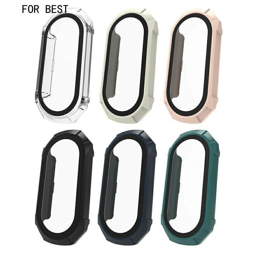 Xiaomi Smart Band 9 ケース 耐衝撃 カバー 液晶面強化ガラス 角 保護 コーナーバンパー 全面保護 液晶保護ケース シャオミ スマート バンド9 単色/クリア フィ