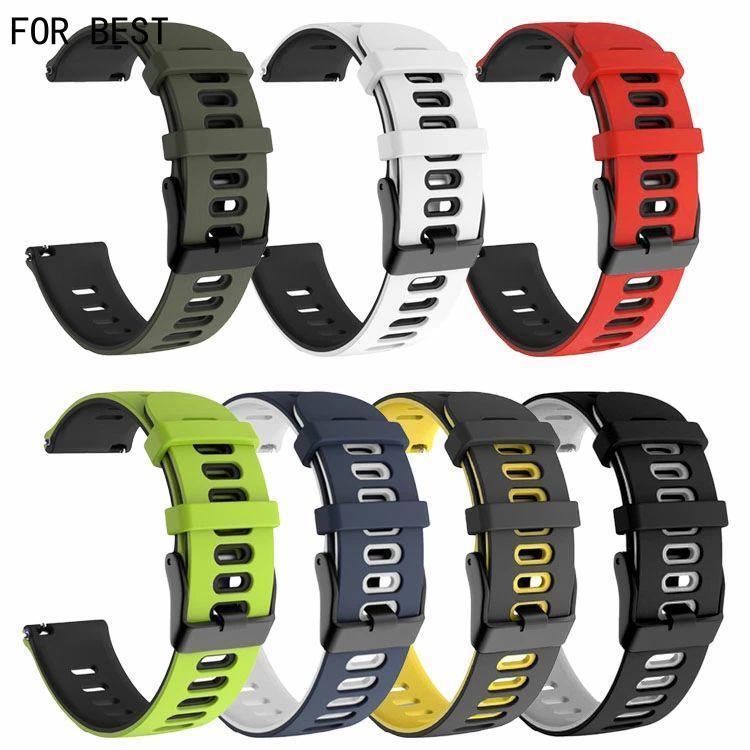 Xiaomi Mi Watch ベルト バンド シリコン 22mm バイカラー 交換ベルト 替えバンド Quick Release Sports クイックリリースバンド シンプル おすすめ 交換バンド