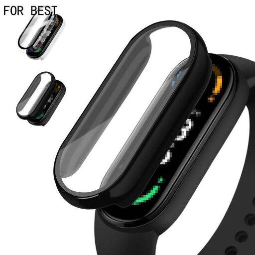 Xiaomi Smart Band 8 ケース カバー 強化ガラス ガラスフィルム 付き シャオミ スマート バンド8 全面保護 液晶保護ケース 単色/クリア フィルム一体 ハードケー Xiaomi Smart Band 8 ケース カバー 強化ガラス ガラスフィルム 付き シャオミ スマート バンド8 全面保護 液晶保護ケース 単色/クリア フィルム一体 ハードケー