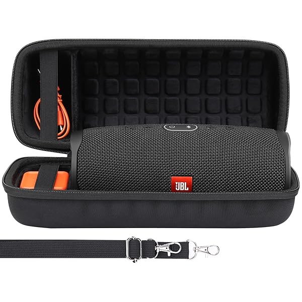 JBL Charge4/Charge5用 防水Bluetoothスピーカー収納ケース (ケースのみ)ーブラック